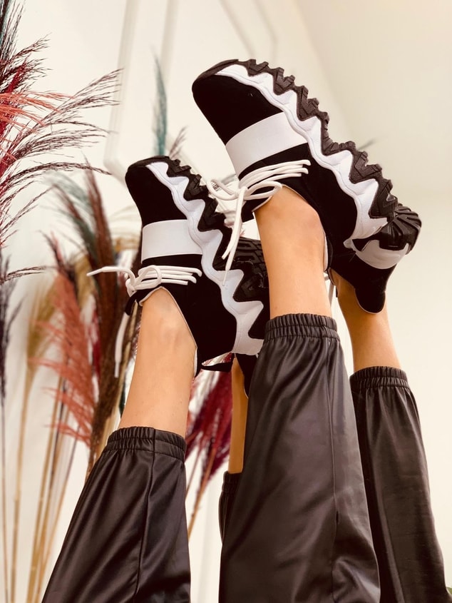 Siyah Beyaz (Elixir) Kadın Sneakers