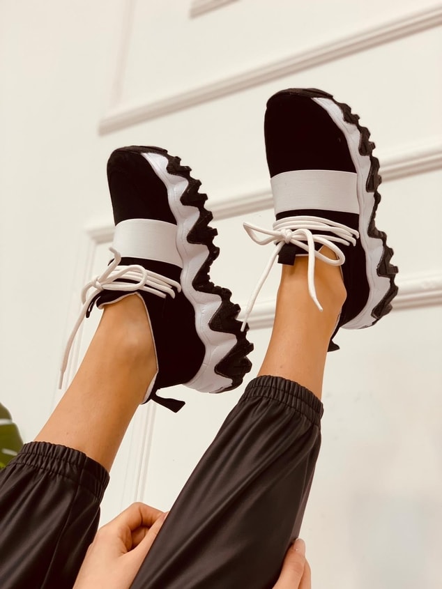 Siyah Beyaz (Elixir) Kadın Sneakers