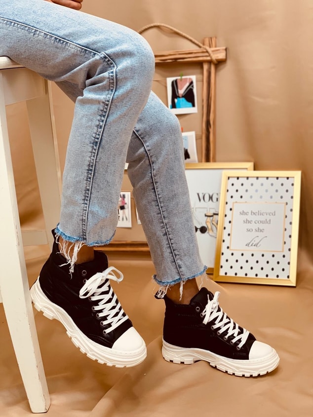 Siyah (Faylinn) Kadın Bot - Sneakers