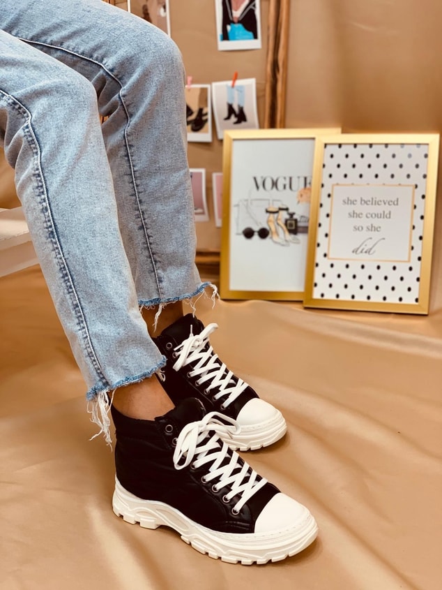 Siyah (Faylinn) Kadın Bot - Sneakers