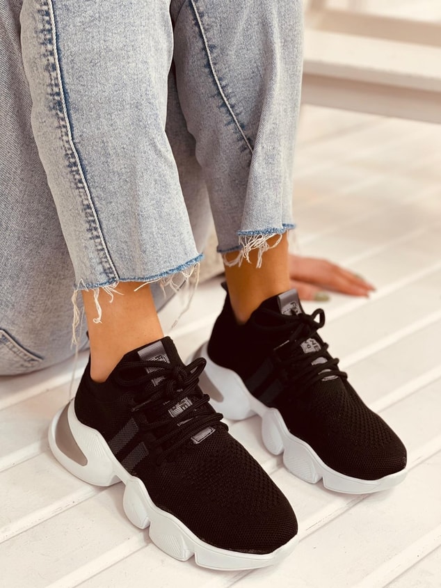 Siyah-Füme Triko (Cool) Kadın Sneakers