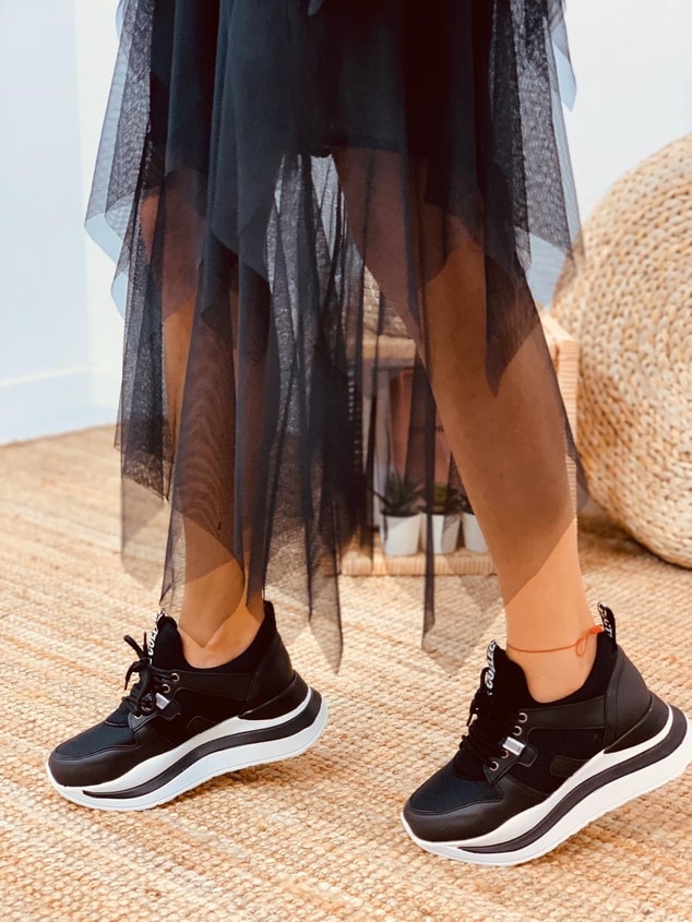 Siyah (Holy) Kadın Spor Ayakkabı Sneakers