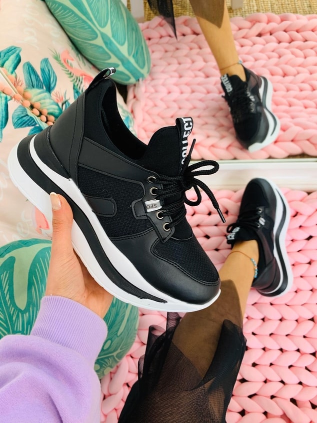Siyah (Holy) Kadın Spor Ayakkabı Sneakers