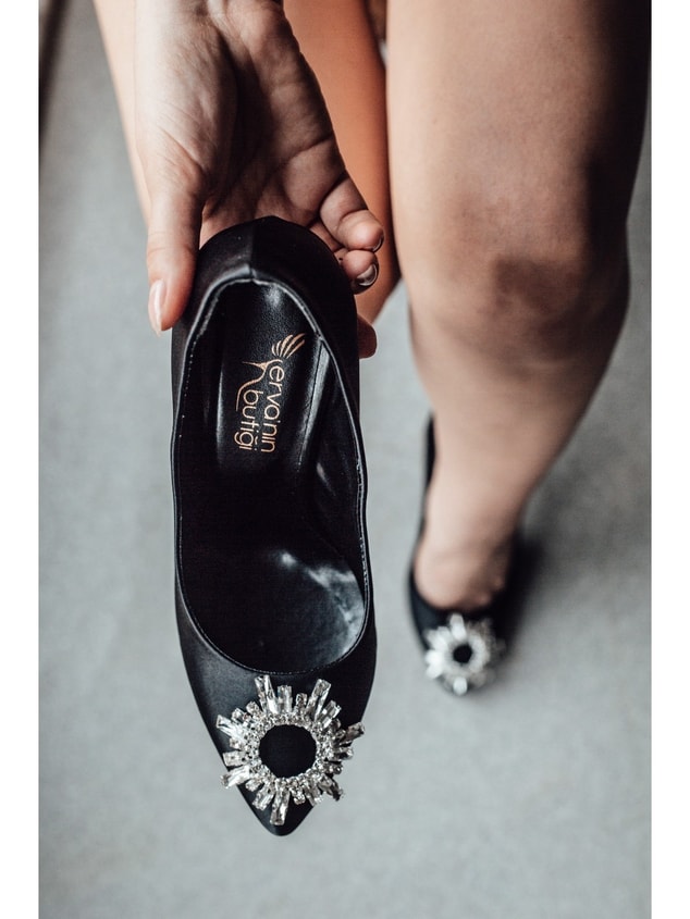 Siyah Saten (Sunx) Büyük Numara Kadın Stiletto