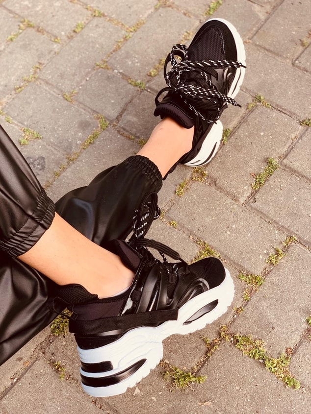 Siyah (Sentello) Kadın Spor Ayakkabı Sneakers