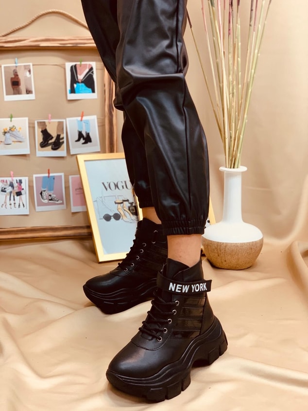 Siyah (Teddy PLUS) Kadın Spor Ayakkabı Sneakers