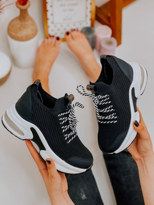 Siyah Triko (Jack) Kadın Sneakers