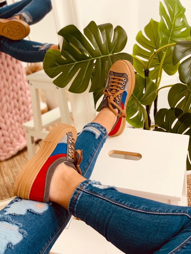 Taba - Beyaz Renkli (Daniel) Kadın Yüksek Tabanlı Sneakers