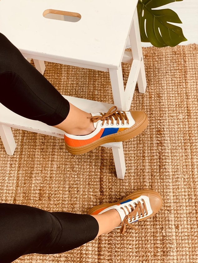 Taba - Beyaz Renkli (Daniel) Kadın Yüksek Tabanlı Sneakers
