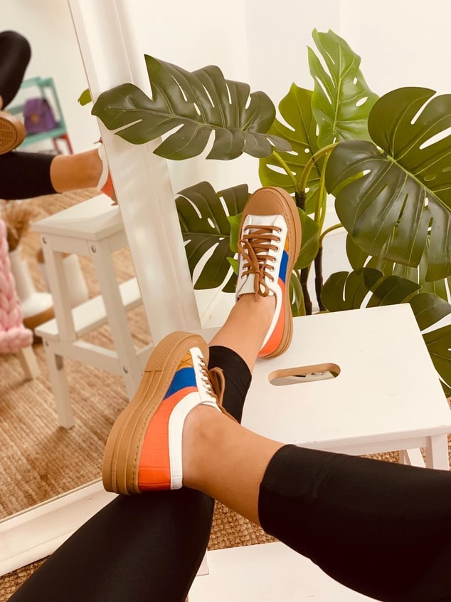 Taba - Beyaz Renkli (Daniel) Kadın Yüksek Tabanlı Sneakers