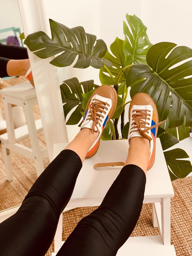 Taba - Beyaz Renkli (Daniel) Kadın Yüksek Tabanlı Sneakers
