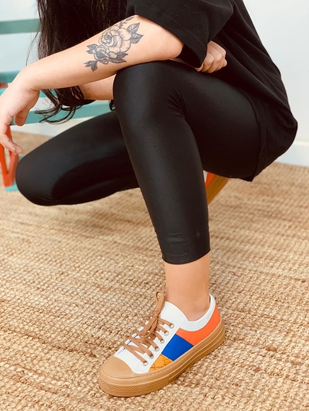 Taba - Beyaz Renkli (Daniel) Kadın Yüksek Tabanlı Sneakers