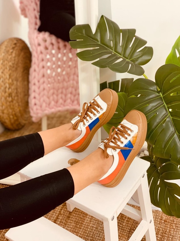 Taba - Beyaz Renkli (Daniel) Kadın Yüksek Tabanlı Sneakers