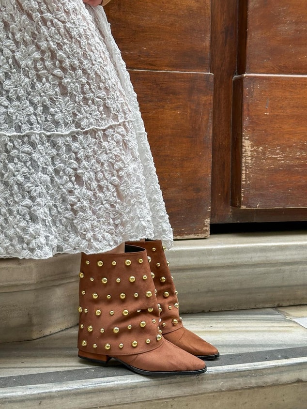 Taba Süet (Rucci) Trok Detay Kadın Çizme