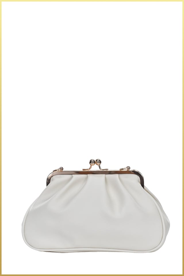 Rosel Clutch Çanta - Krem