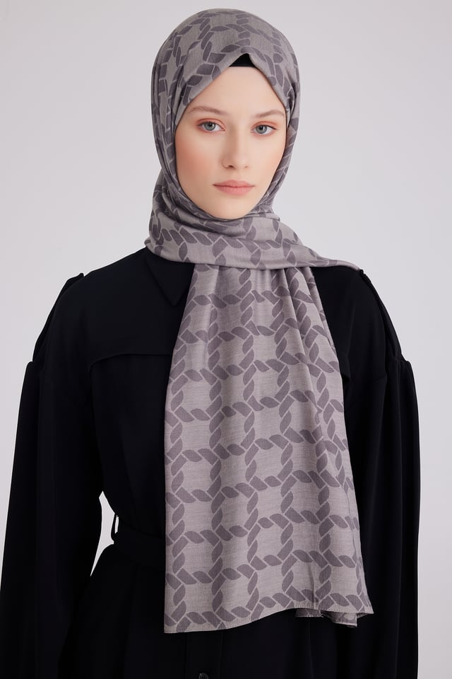 Belli Fresh Zincir Halka Desen Gri Luna Şal 3 - 241822