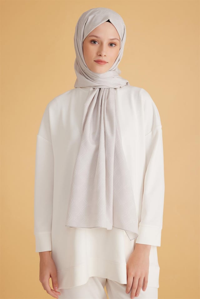 Belli Fresh Logo Desen Açık Lila Monogram Şal 2 - 78