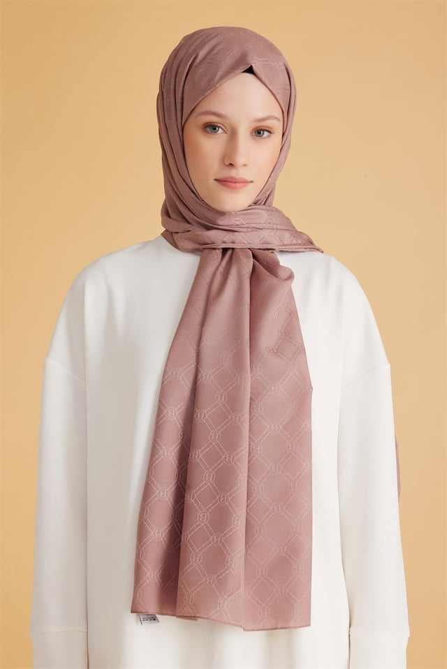 Belli Fresh Logo Desen Somon Monogram Şal 2 - 20