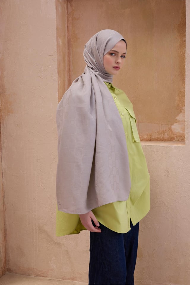 Belli Fresh Logo Desen Bej Nora Şal 1 - 17