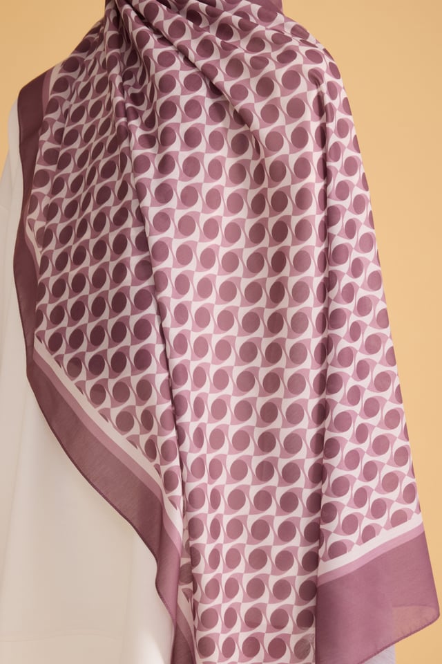 Belli Fresh Monogram Desen Gül Kurusu Nova Şal 1000 - 26