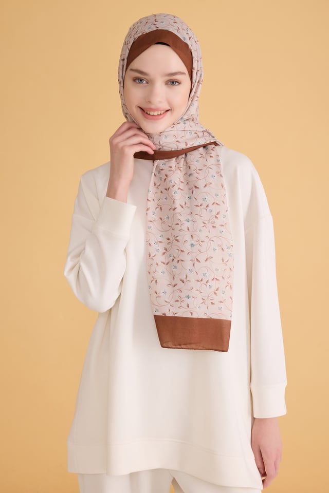 Belli Fresh Çiçek Desen Pudra Nova Şal 1001 - 16