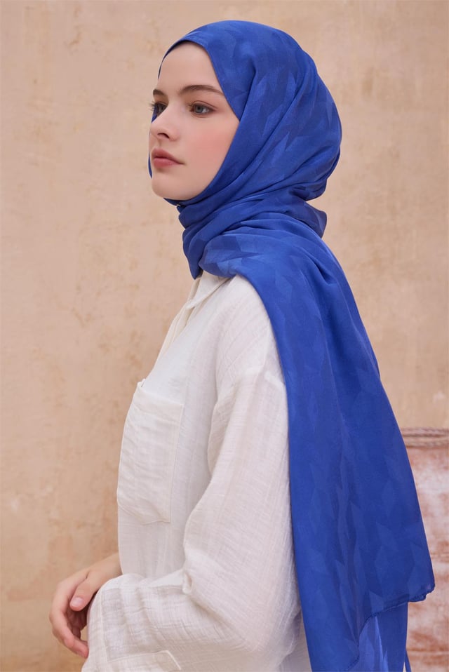 Belli Fresh Geometrik Desen Saks Peryy Şal 2 - 28