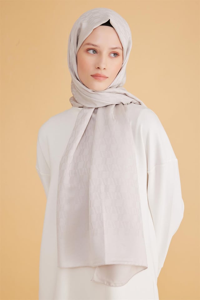 Belli Fresh Geometrik Desen Taş Safir Şal 1 - 140