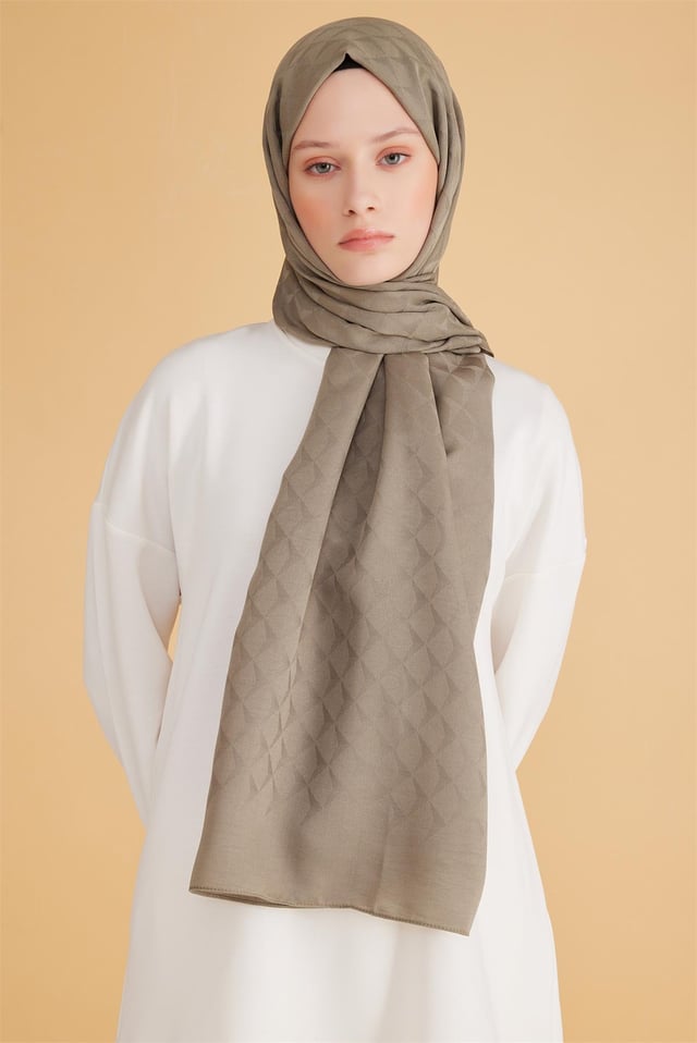 Belli Fresh Geometrik Desen Haki Veyra Şal 2 - 2412382