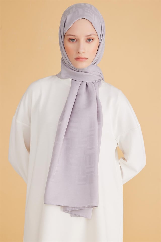 Belli Fresh Geometrik Desen Gümüş Veyra Şal 4 - 241851