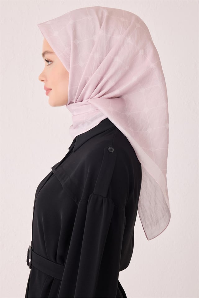 Belli Fresh Geometrik Desen Pudra Paulista Eşarp 4 - 53