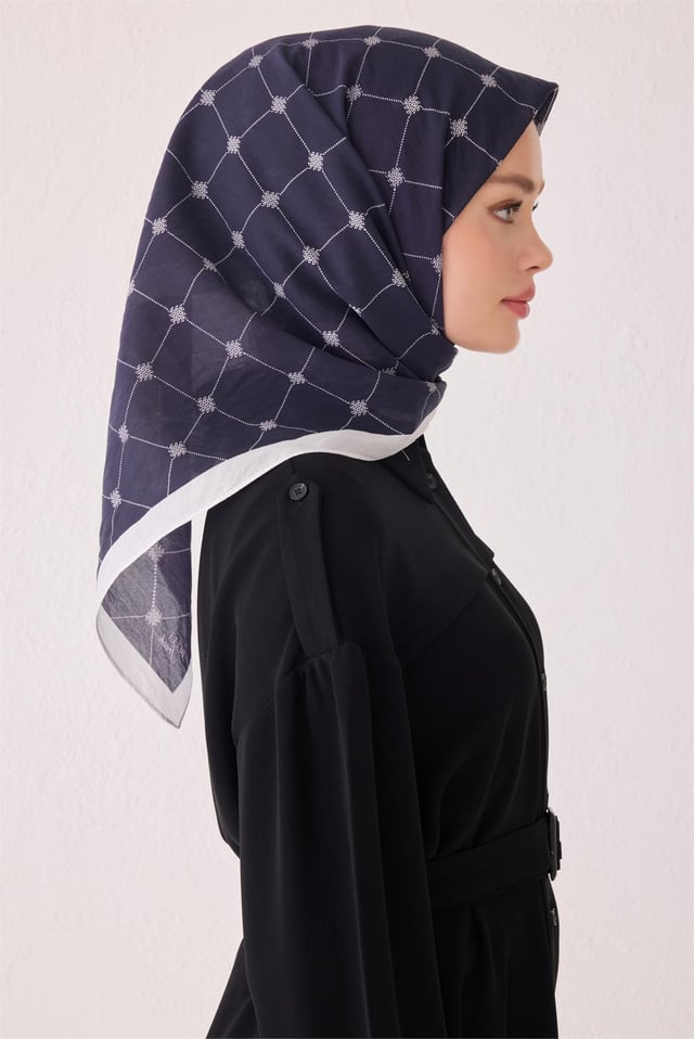 Belli Fresh Geometrik Desen Saks Paulista Eşarp 4 - 46