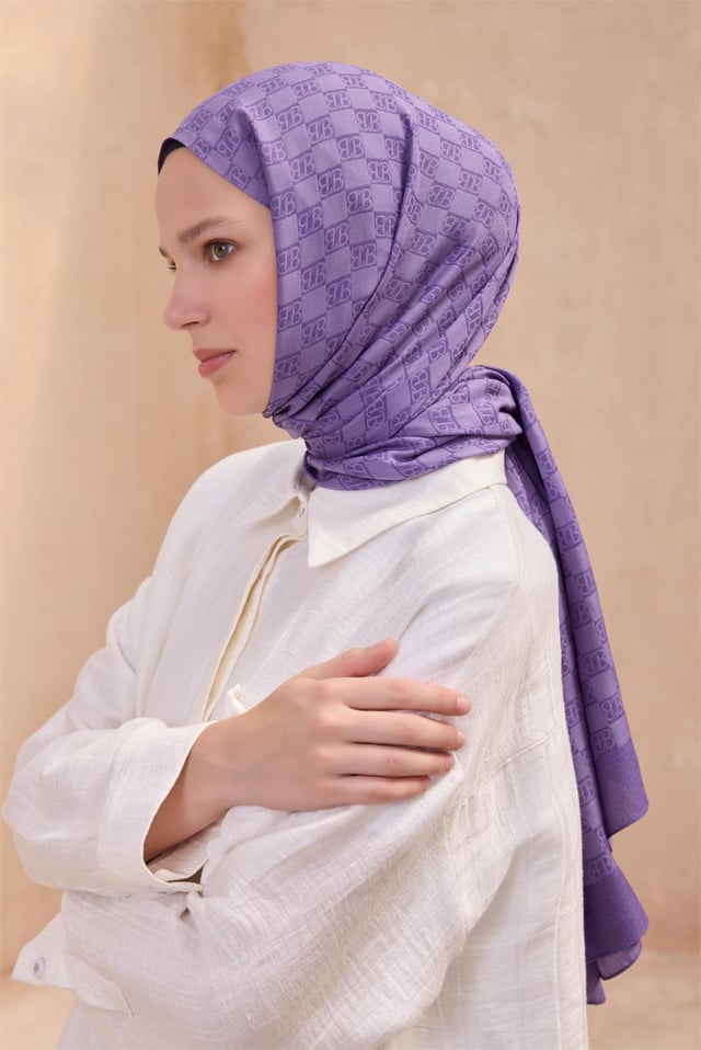 Belli Fresh Logo Desen Mor Siena Şal 5 - 44