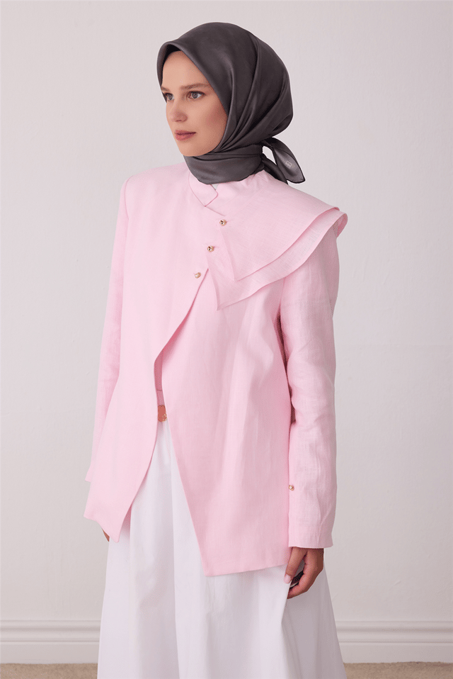 Antrasit Soyut Desen %100 Twill İpek Eşarp 4428-34