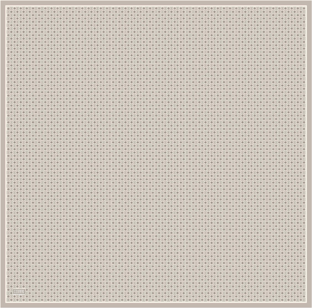 Bej Monogram Desen %100 Twill İpek Eşarp 4418-31