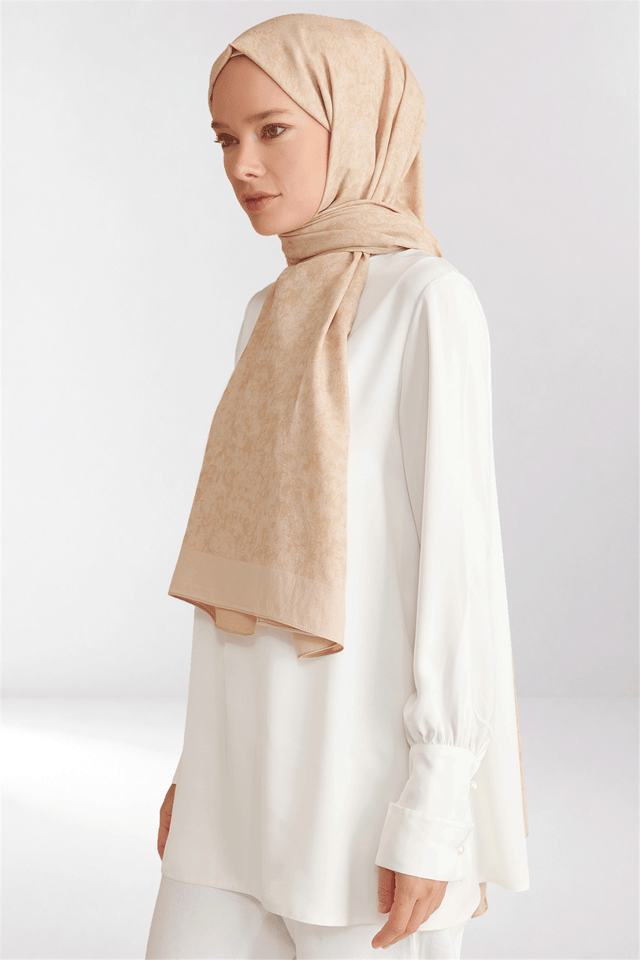 Belli Fresh Bulut Desen Bej Siena Şal 1 - 21005