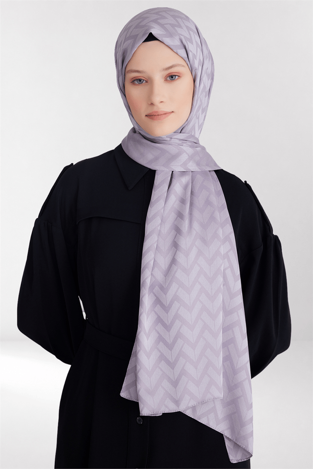 Belli Fresh Geometrik Desen Açık Lila Capri Şal 2 - 247780