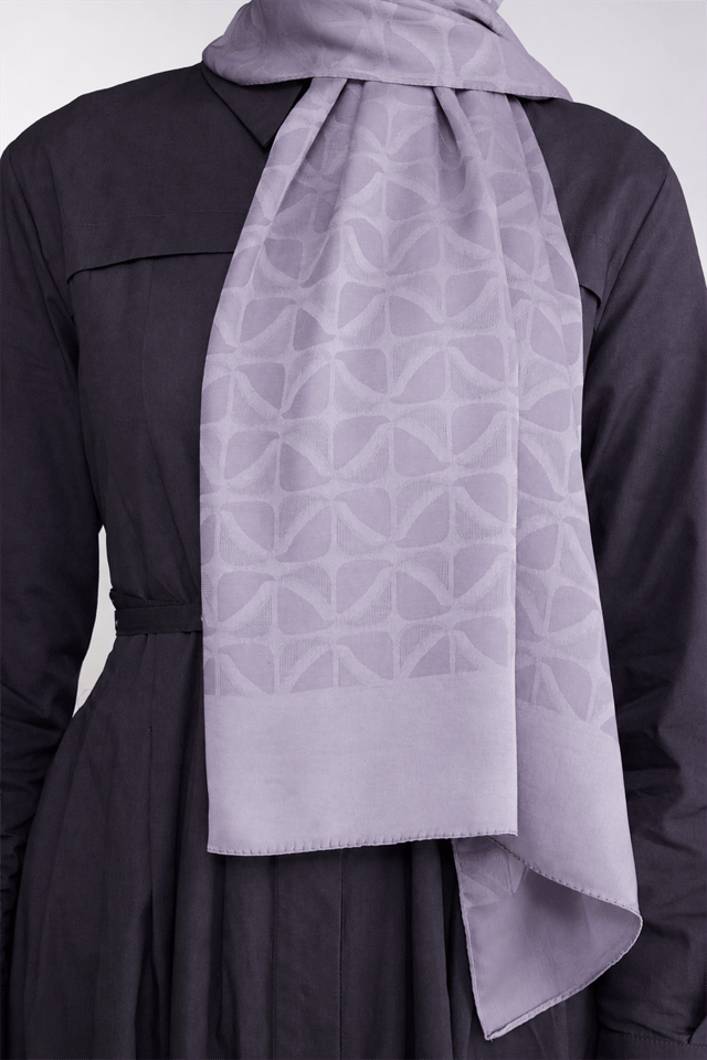 Belli Fresh Geometrik Desen Açık Lila Capri Şal 1 - 247780