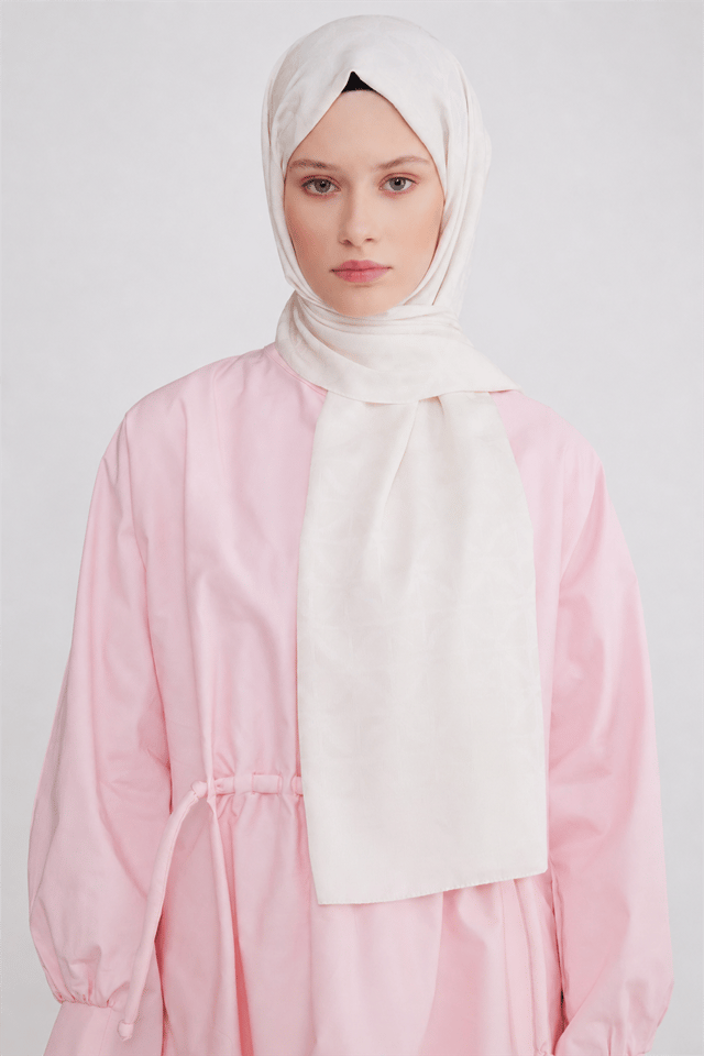 Belli Fresh Geometrik Desen Beyaz Capri Şal 1 - 247772