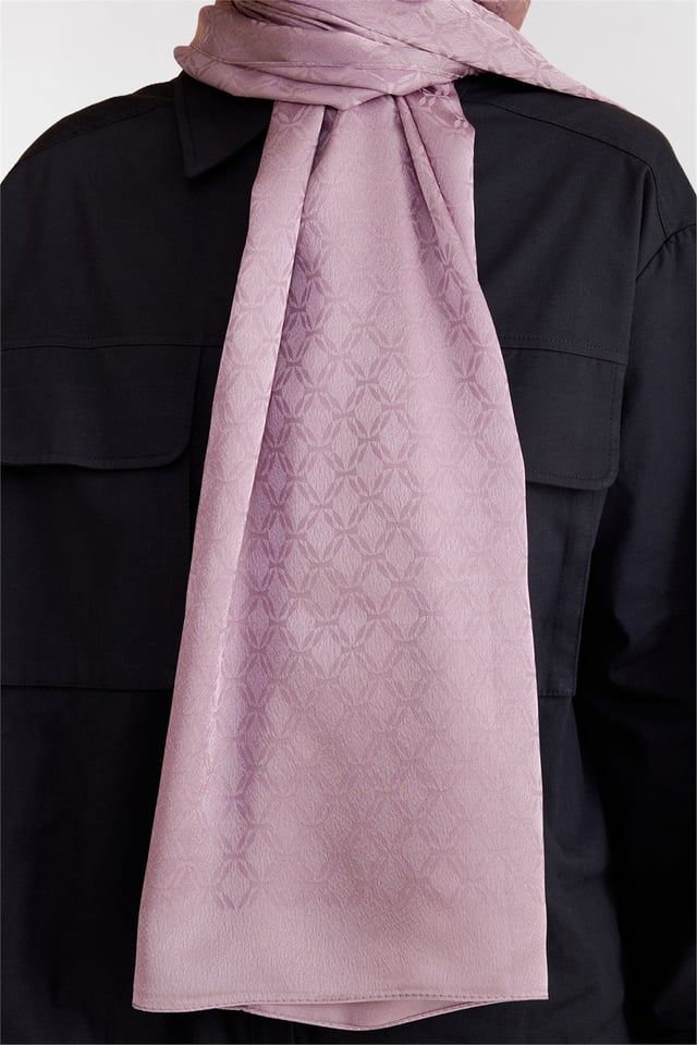 Belli Fresh Geometrik Desen Lila Jakarlı Şal 3 - 247787