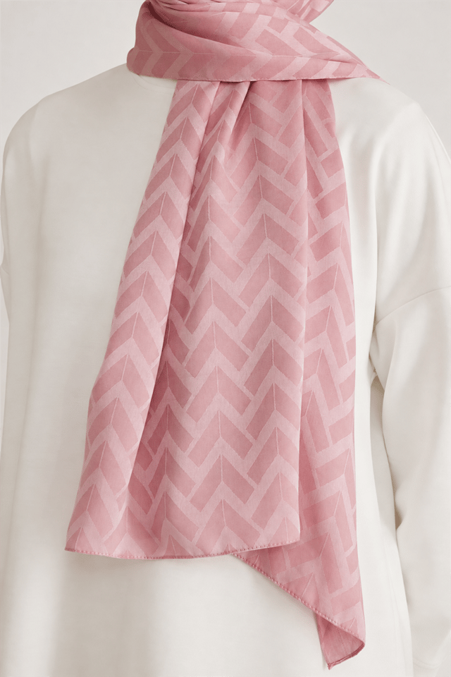 Belli Fresh Geometrik Desen Pembe Capri Şal 2 - 241823