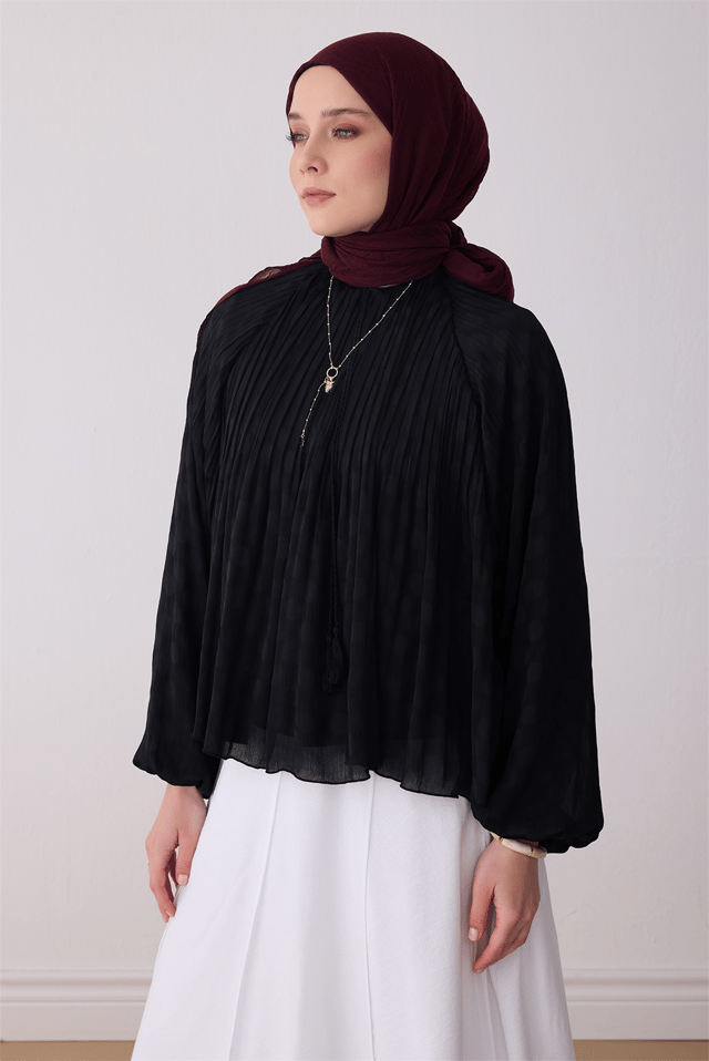 Belli Fresh Krinkıl Dokulu Bordo J.dubai Ekose Şal - 55