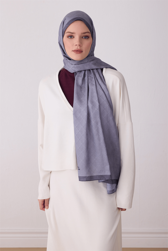 Belli Fresh Monogram Desen Füme J.monogram Şal - 2121