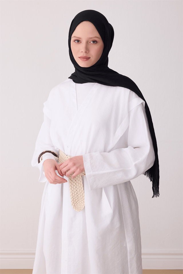 Belli Fresh Düz Desen Siyah N.touche Şal - 01