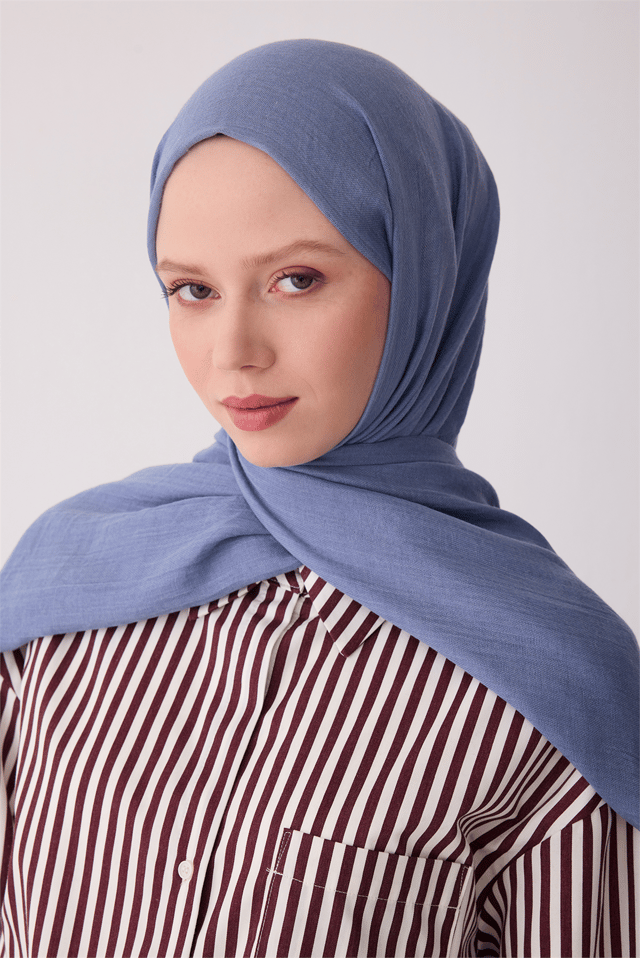 Belli Fresh Düz Desen Mavi N.touche Şal - 40