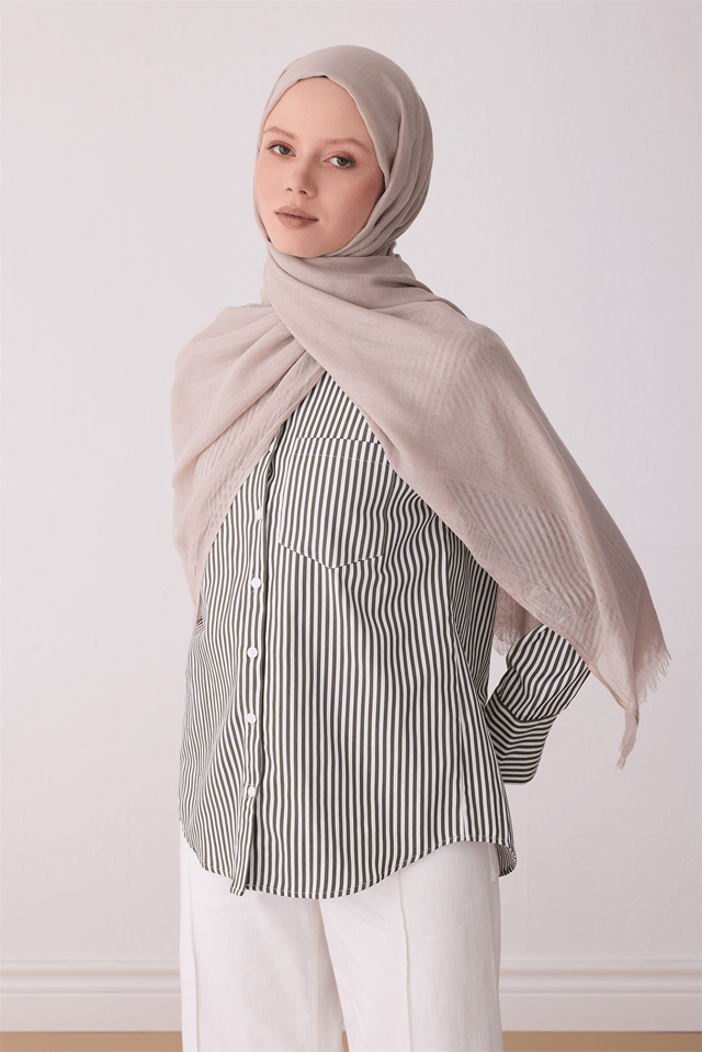 Belli Fresh Düz Desen Bej N.touche Şal - 31
