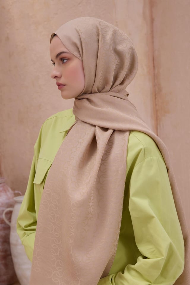 Belli Fresh Zincir Halka Desen Camel Nora Şal 2 - 75