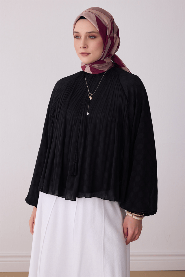 Belli Fresh Yaprak Desen Bordo Paulista Eşarp 3486 - 38