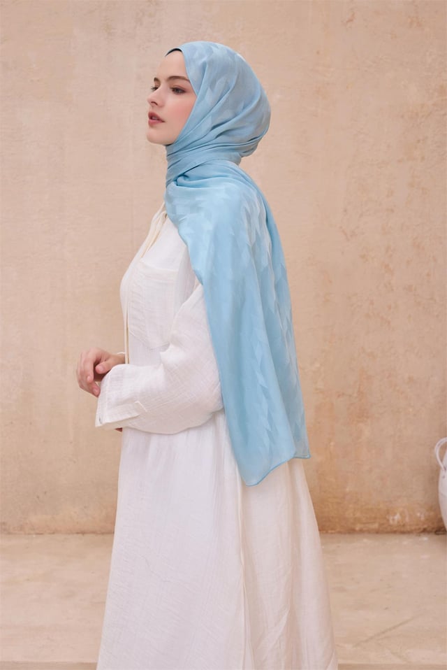 Belli Fresh Geometrik Desen Bebe Mavisi Peryy Şal 2 - 30