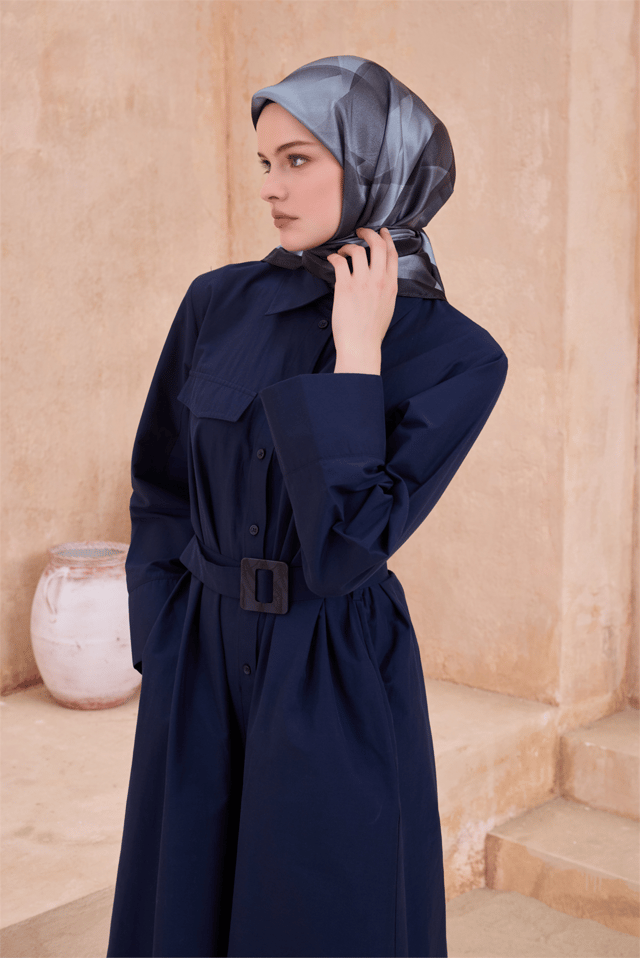 Belli Fresh Geometrik Desen Siyah Kristal Eşarp 2015 - 04