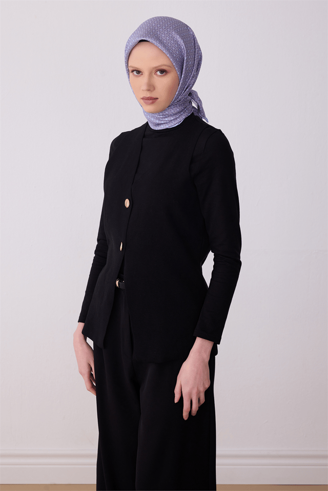 Mor Klasik Desen %100 Twill İpek Eşarp 4317 - 36